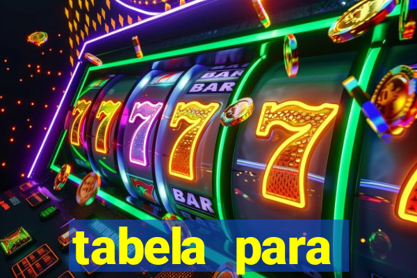 tabela para misturar cores